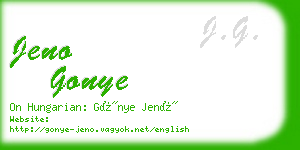 jeno gonye business card